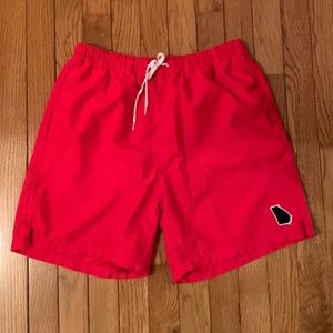 State Traditions Georgia Swim Trunks (Red)